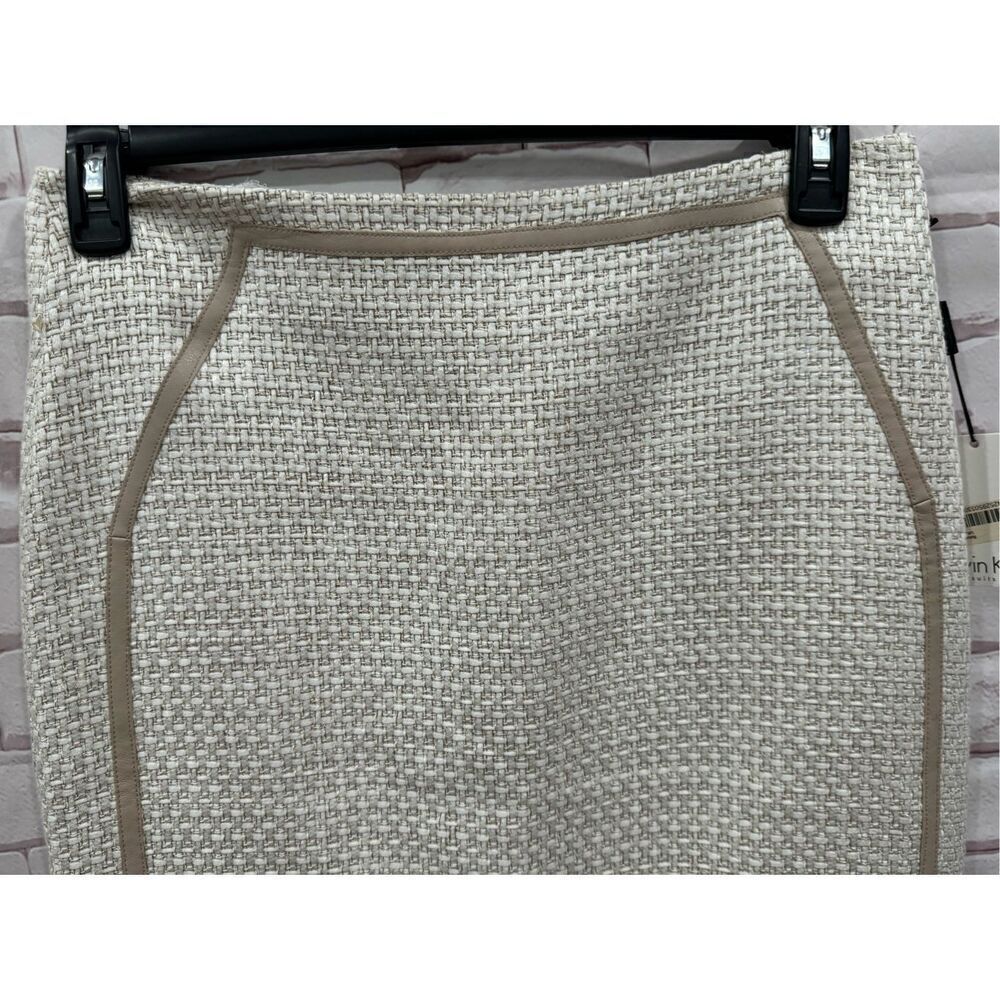 Calvin Klein office work A line skirt beige size 8 - Picture 2 of 6
